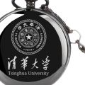 Retro Flip Quartz Birthday Gift Student Graduation Watch Tsinghua Peking University School Badge Pocket Watch Lettering Photo. 