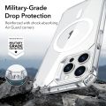 ESR for iPhone 14 Pro Max Case, Compatible with MagSafe, Shockproof Grade Protection, Air-Guard Corners, Magnetic Phone Case for iPhone 14 Pro Max, Air Armor (HaloLock), Clear.