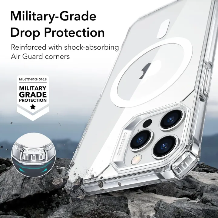 ESR%20for%20iPhone%2014%20Pro%20Max%20Case,%20Compatible%20with%20MagSafe,%20Shockproof%20Grade%20Protection,%20Air-Guard%20Corners,%20Magnetic%20Phone%20Case%20for%20iPhone%2014%20Pro%20Max,%20Air%20Armor%20(HaloLock),%20Clear%20-%20Image%204
