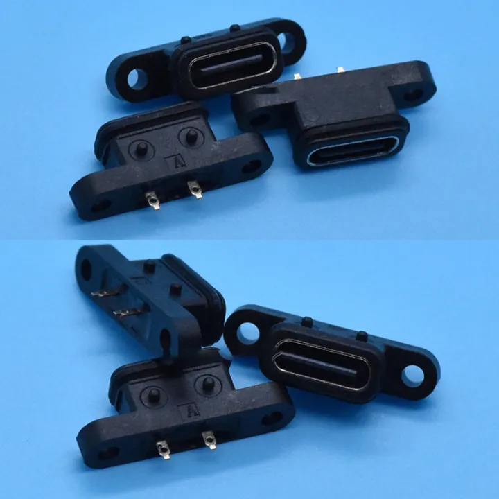 2pcs%20TYPEC%202Pin%20Waterproof%20Female%20USB%20C%20Socket%20Port%20Hole%20Fast%20Charge%20Interface%20BDM%20-%20Image%205