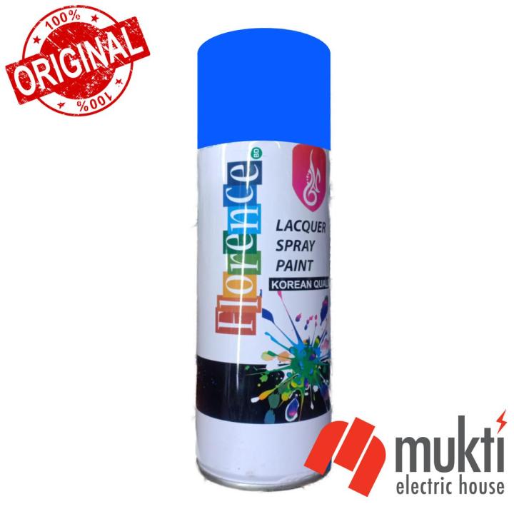 Florence Medium Blue Lacquer Spray Paint Aerosol 450ml Premium Series Strong Adhesion