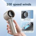 JISULIFE Portable Hand Fan , 100 Wind Speeds, Mini Bladeless Handheld Fan, USB Rechargeable Personal Fans, Electric Eyelash Fan. 