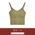 Song QianyaUBeautiful Back Pure Cotton Underwear Net Red Sling Vest Bra Small Chest Push up Sports Birth Year Red. 