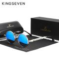 KINGSEVEN 2024 Polarized Men Sunglasses UV400 Gothic Steampunk Style Male Round Eyewear Alloy Frame Fashion Sun Glasses.