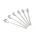 6-Piece Long Handle Spoon Set - Ideal For Coffee- Mixing- And Desserts- Upgrade Your Kitchen Tools With This Versatile Set. 