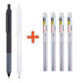 0.5 0.7 Mm Mechanical Pencils Set 2B Black White Japanese Style Student Pencil with Refills Draw Writting Supplies Stationery.