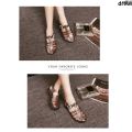 Closed Toe Sandals Transparent Crystal Shoes Shoes Ma Pingluo Rain Boots ︸ Plastic Heel Gel Shoes Cool Sling Flat Top Summer Women's Plastic ~.
