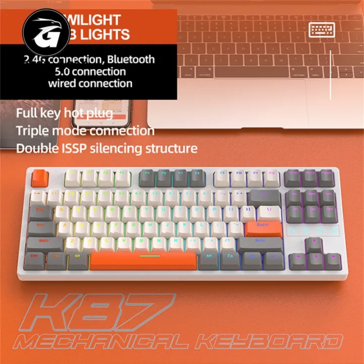 K87%20Gaming%20Keyboard%203-mode%20Connection%20Hot%20Swappable%20Rgb%20Backlit%20Ergonomics%20Mechanical%20Keyboard%20For%20Laptop%20Pc%20-%20Image%209