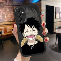 Hontinga for Samsung Galaxy A34 5G Back Cover PU Leather Happy Luffy Phone Case Soft Silicone Edge Mobile Cover. 