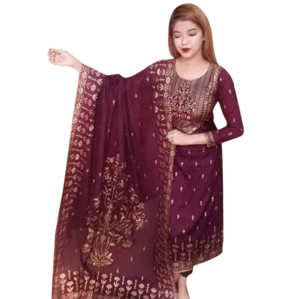 Eid%20Collection%20Maroon%20Color%20Joypuri%20Cotton%20Unstitched%20Afsan%20Pritn%20Exclusive,%20Stylist,%20Fashionable%20Three%20Pics%20For%20Woman.%20-%20Dress%20For%20Girls%20-%203%20Pice%20Dress%20-%20Three%20Piece%20-%20Image%202