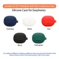 for QCY MeloBuds N20 Earphone Case Solid Color Silicone Soft Shell Washable Protective Cover.