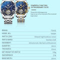 Tevise Full Steel Mens Watches Fashion Top Brand Luxury Business Tourbillon Automatic Mechanical Watch Men Waterproof Watch.