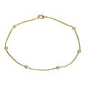 Gold Color Satellite Link Chain Beaded Anklet, 9 10 11 inches Box Chain Ankle Bracelet for Women Men Waterproof. 