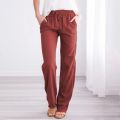 Ladies qualityful Cotton Linen Baggy Casual Pants Trousers Plus Size. 