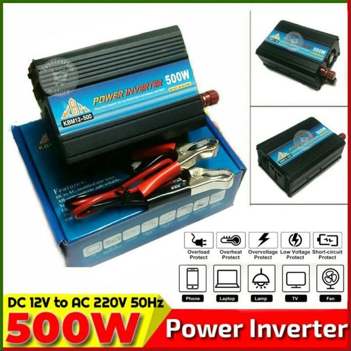 Power Inverter 500W Car Power Solar Power Inverter Convert 12V To AC 220V Modified Sine Wave Voltage