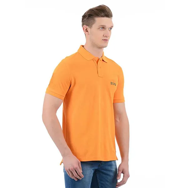Cotton%20Polo%20T-Shirt%20for%20Men%20-%20Orange%20-%20Image%205