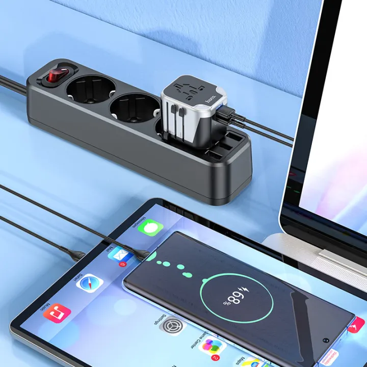 Hoco%20Universal%20Travel%20Plug%20Adapter%20AC5%20Dual%20Port%20Rotating%20Charging%20-Black%20-%20Image%205
