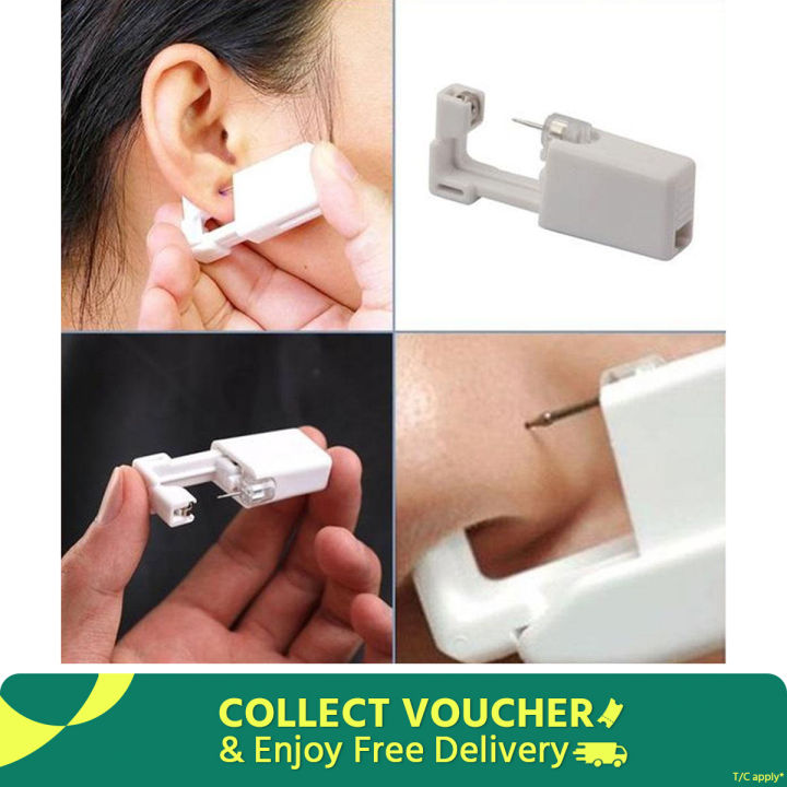1 pc Disposable Painless Ear Piercing Nose Piercing Gun Healthy Sterile Puncture Tool for Earrings Ear Piercing Gun