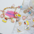4Pcs Metal Enamel Rainbow Cake Charms Pendant For DIY Jewelry Making Necklace Bracelet Accessories.