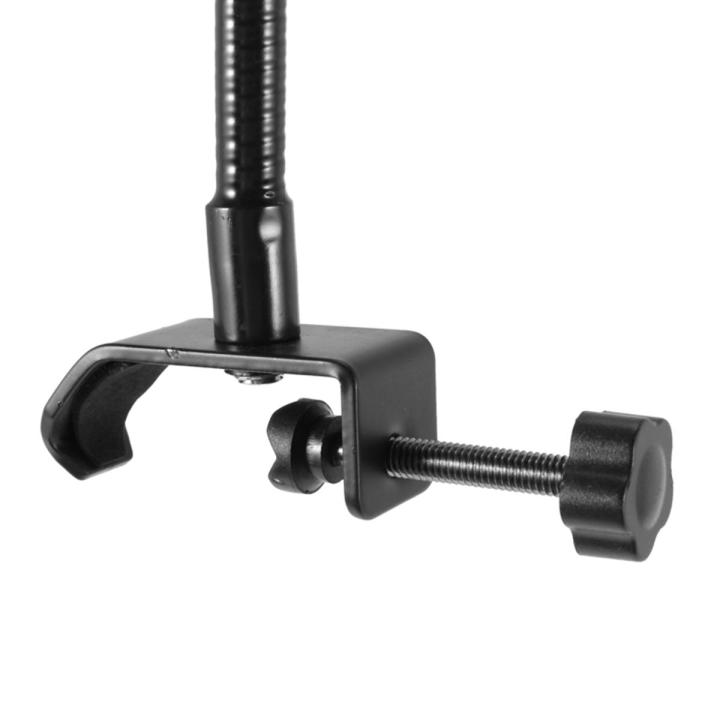 JDXHLAU 2X Flexible Gooseneck Microphone Stand with Desk Clamp for Radio Broadcasting Studio, Live Broadcast Equipment, Stations