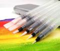 Water Brush Pen Set 6pcs Large Capacity Different Shapes Soft Calligraphy Water Paint Brush Drawing Brush Pen. 