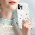 Hontinga for Samsung Galaxy A10S Back Cover + Free Lanyard Luxury 6D Plating Sunshine Girl Side Pattern Case Soft Silicone Square Phone Cases. 