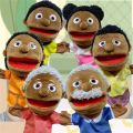 Cognition Teaching Educational Black Skin African Plush Toys Hand Puppet Plush Hand Puppet Finger Dolls Finger Puppets.