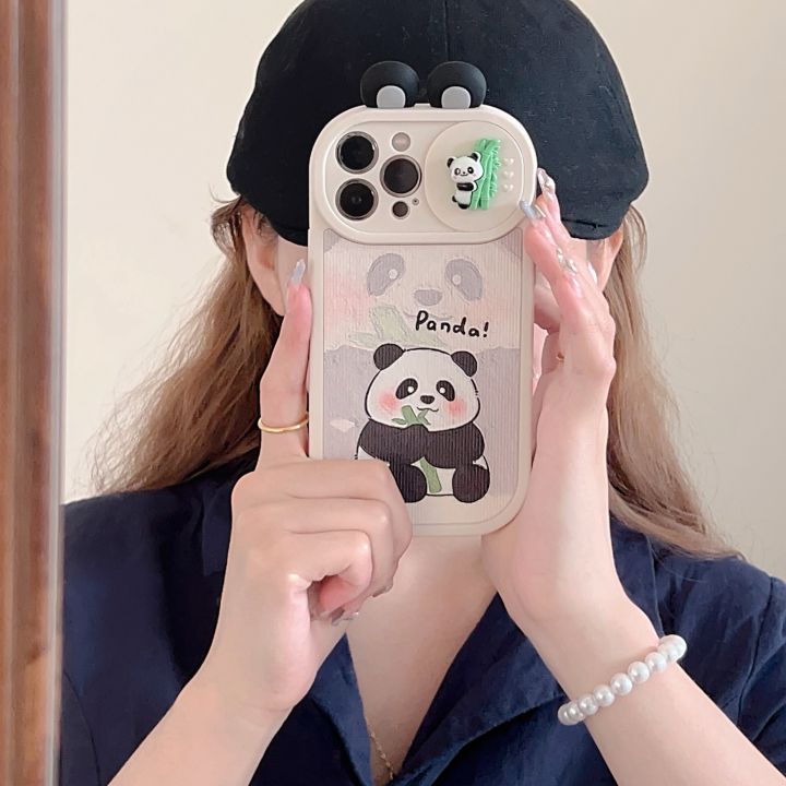 Sroof%20Case%20For%20iPhone%2011%2012%2013%2014%2015%2016%20Pro%20Max%20Fashion%20Simple%20Cute%20Animal%20Panda%20Bamboo%20Oval%20Edge%20White%20Airbag%20Shockproof%20-%20Image%202