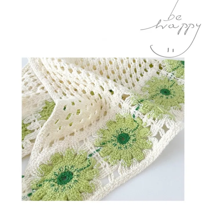 Sweet%20Crochet%20headband%20Charming%20Strap%20Hollow%20Triangle%20headband%20Headscarf%20Knitted%20hair%20scarf%20for%20Fashion%20accessory%20Daily%20wear%20Spring/summer%20accessory%20Gift%20for%20girls%20Hair%20styling%20tool%20-%20Image%202