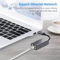Convenient USB Internet Adapter Professional Plug and Play Portable Type-C to RJ45 Gigabit Ethernet Converter. 