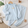 Colorful cotton suit boys and girls autumn clothes and pants Children's underwear set baby long sleeves and trousers One piece on behalf of the hair. 