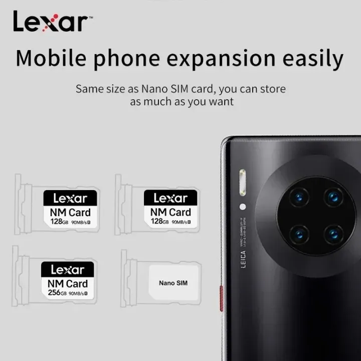 NEW%20Lexar%20Memory%20Card%20NM%20Card%20nCARD%20128GB%20256GB%20512GB%20Read%20up%20to%2090MB/s%20Nano%20TF%20Card%20for%20Huawei%20Phone%20Mate/nova/P60/P50/P40/P30%20-%20Image%204