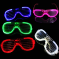 Glowing LED Party Glasses  Luminous Neon Googles Party Flashing Light Glow Sunglasses -Random Color. 