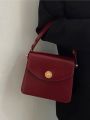 Red Fashion Retro Sense Handbag Small Square Bag 2023 New Niche Premium Bag Female Bride One Shoulder Crossbody Bag. 