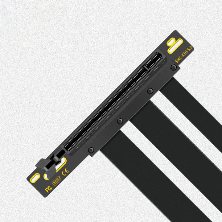 PCIe%205.0%20X16%20Riser%20Cable%20White%20%5BRTX4090%20RX6950XT%5D%20Twinax%20Shielded%20High-Speed%20Vertical%20Mount%20Gaming%20Mini%20SAS%20PCI%20Express%20Gen5%20-%20Image%204