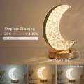 Bedroom Crystal Touch Dimming Night Light Girls Room Home Decor Aesthetics USB Bedside LED Ambient Table 3d Moon Lamp. 