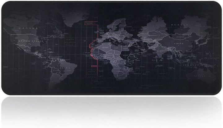 World Map Mouse Pad Desk Mat Large - Non Slip 27.4x12 inch