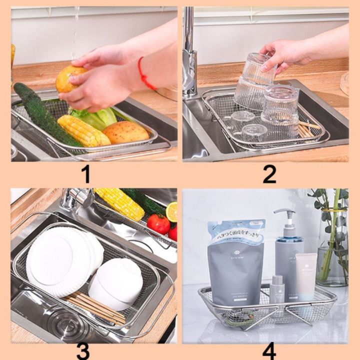 Easy%20Clean%20304%20Stainless%20Steel%20Stainless%20Steel%20Dish%20Drying%20Rack%20Rustproof%20Layer%20Large%20Capacity%20Kitchen%20Sink%20Dish%20Drainer%20Multi-Functional%20Adjustable%20Design%20Adjustable%20Drain%20Basin%20Vegetable%20Storage%20-%20Image%208