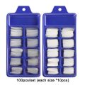 100Pcs/Box Candy Nails Full Cover Ballerina Acrylic Artificial False Nail Tips Press on Finger Manicure Extension Tools. 