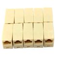 10PCS RJ45 Female to Female Network Ethernet Lan Cable Joiner Connector new.