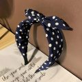 Red Polka Dots Bow Headband for Women Hair Accessories Lovely Rabbit Ear Knotted Hairband Not Slip Adults Hair Band.