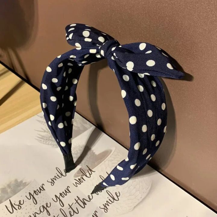 Red%20Polka%20Dots%20Bow%20Headband%20for%20Women%20Hair%20Accessories%20Lovely%20Rabbit%20Ear%20Knotted%20Hairband%20Not%20Slip%20Adults%20Hair%20Band%20-%20Image%202