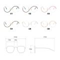 Fashion S Asymmetry Metal Round Half Frame Anti Blue Light Optical Glasses Frames Men Women Fashion Computer Goggles.