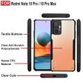 For Redmi Note 10 Pro / Redmi Note 10 Pro Max Edge-Reinforced Shockproof Cushion Back Clear Hybrid Transparent Hard Cover Casing. 