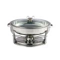192139 Food Warmer Oval Shap W/Spn - Silver.