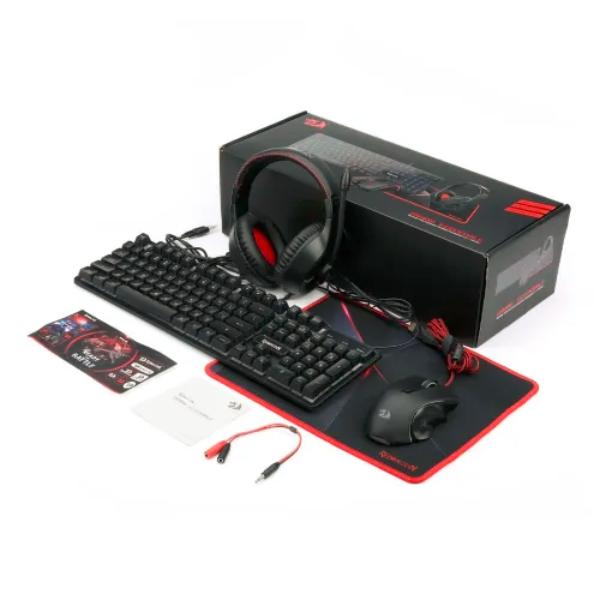 Redragon%20S137%20Wired%20Black%20Keyboard,%20Mouse,%20Headphone%20and%20Mouse%20Pad%20Combo%20-%20Image%202