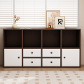 RK Engineered Wood Bookshelf Storage Cabinet Organizer Shelf Multi Storage Space Wooden Rack Display Shelf With Door and Drawers. Size: L48 XH24.