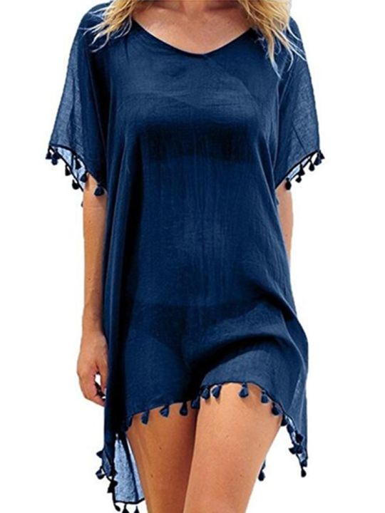 Women Beach Cover Up Lace Hollow Crochet Swimsuit Beach Dress Women 2021 Summer Cover-Ups Bathing Suit Ladies Beach Wear Tunic