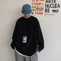 Privathinker 100% Cotton Men Solid Color T-shirts Long Sleeve Drop Shoulder Baggy Tops Korean Style Streetwear Male Tee Shirts KEEMEEUYZO. 