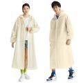 Adult Long Raincoat Reusable Waterproof Rain Coat Windproof EVA Rain Coat Drawstring for Outdoor Travel Emergency.